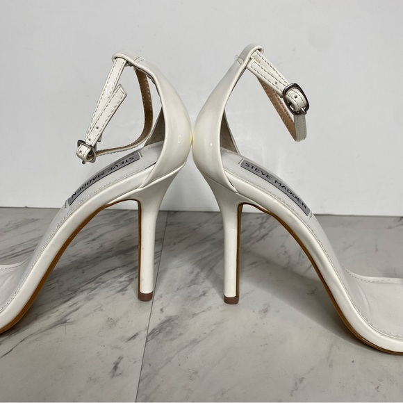 Steve Madden Shaye Square Toe White Heeled Sandal 7 1/2 M - Picture 8 of 14